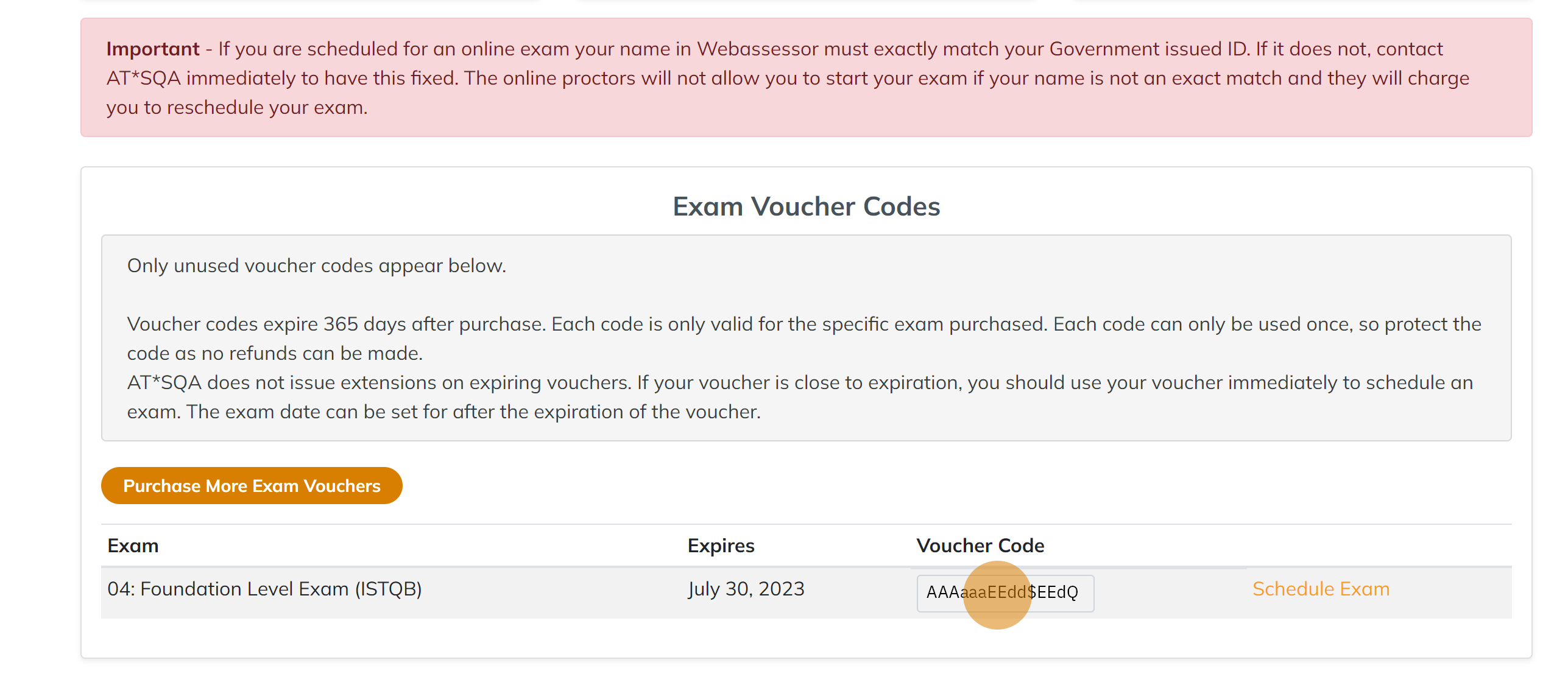 voucher code example